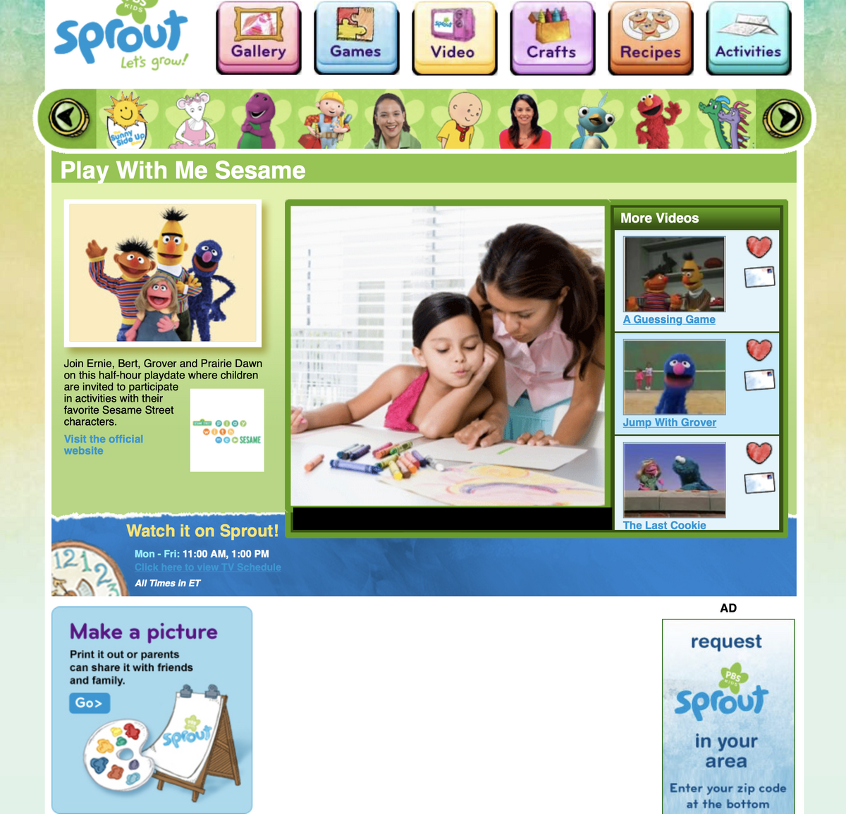 Play With Me Sesame, PBS Kids Sprout TV Wiki