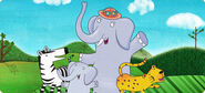 The characters in a Sprout backdrop.