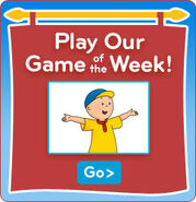 Caillou being advertised as a Game of the Week.