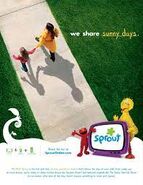 Big Bird and Elmo in a We Share ad.