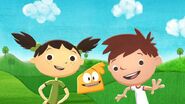 The characters in a Sprout backdrop.