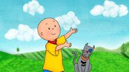 Caillou and Gilbert in a Sprout backdrop.