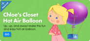 Web ad for a hot air balloon craft themed around the show.
