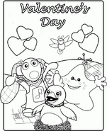 In a Valentine's Day coloring page, 2008