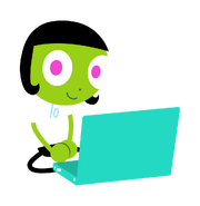 Dot with a laptop.