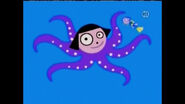 As a purple octopus