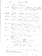 "Most Successful Test Subjects" file