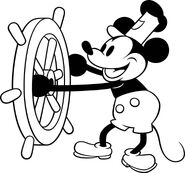 Mickey Mouse as he appears in Steamboat Willie