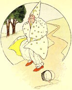 “The Man in the Moon,” illustration by Blanche Fisher Wright for The Real Mother Goose: Junior Edition, 1916.