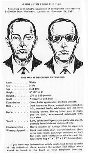 DB Cooper Wanted Poster