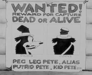 Pete as a bear in an Oswald the Lucky Rabbit cartoon