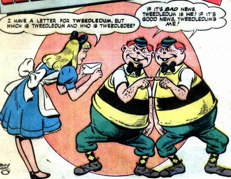 Tweedle Dee And Tweedle Dum Quotes Tweedledum And Tweedledee | Public Domain Super Heroes | Fandom