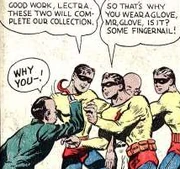 The Glove's secret hook revealed during his confrontation with Triple Terror