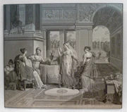 Psyche showing her jewelry to her sisters.