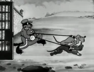 Two unnamed bloodhounds in "The Chain Gang"