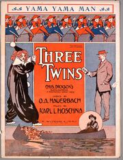 Three Twins sheet music cover (1908)