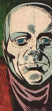 Adam unmasked revealing his true robotic nature