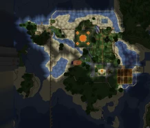 An overhead shot of Skelequestria during the night.