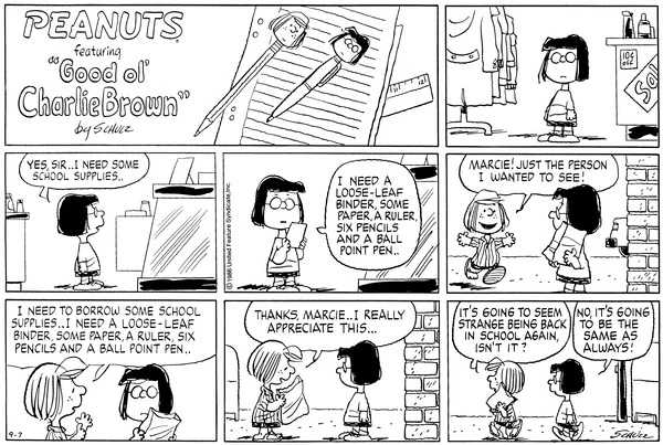 September 1986 comic strips | Peanuts Wiki | Fandom