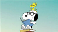 Snoopy and Woodstock with glasses on