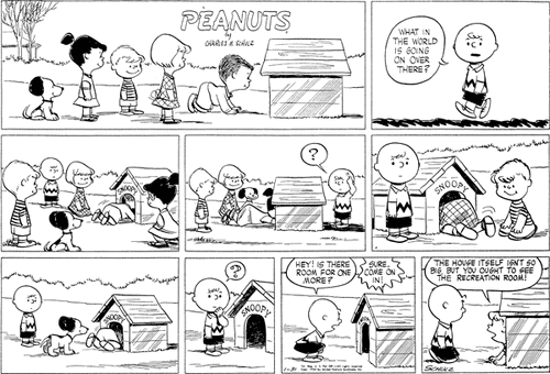 Peanuts Snoopy Red Baron Dog House Comic Strip Charlie Brown Round