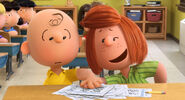 Peppermint Patty's famous phrase, "You're holding my hand, Chuck, You, sly dog", is said in the movie.