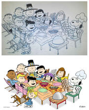 A Charlie Brown Thanksgiving storyboard