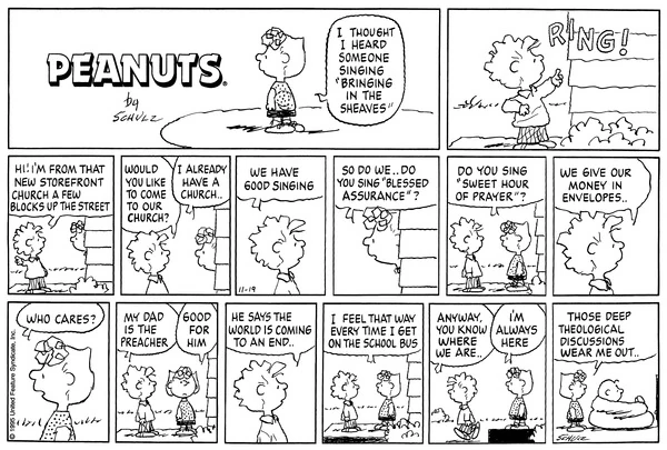 November 1995 comic strips | Peanuts Wiki | Fandom