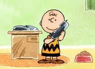 Original version from 2014 in which Charlie Brown is using a cell phone.