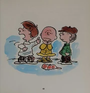 WCBW Book page 43.png (1.2 MB) Janice appears bald after the School Bully knocks her cap off in the book adaption of Why, Charlie Brown, Why?, drawn by Schulz.