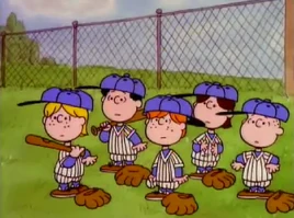 The opposing team, shocked to hear Franklin say that Charlie Brown's team will win the game