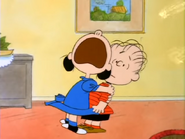 Lucy cried while hugging her brother after Linus said to her that she must be thankful for her brother