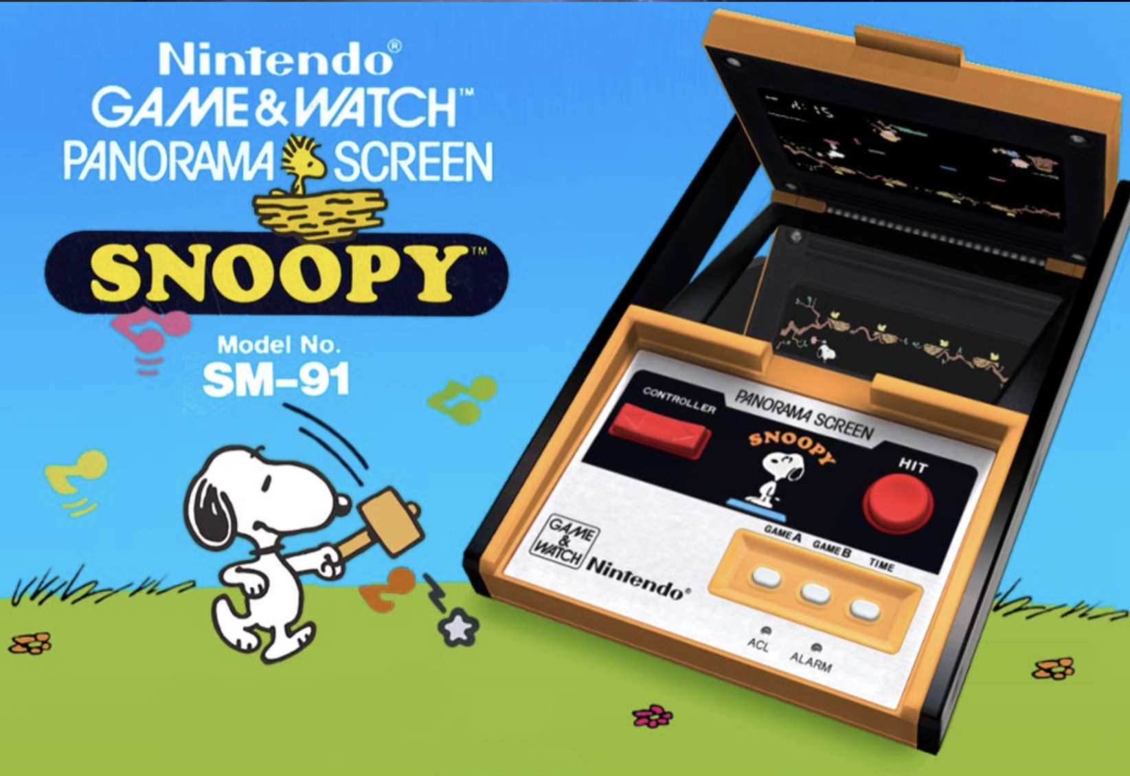 任天堂 - 初期 ゲームウォッチ GAME&amp;WATCH SNOOPY スヌーピー SM-91 SNOOPY SM-91 - Nintendo Game & Watch - YouTube