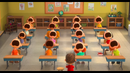 The entire classroom screaming "Aaugh!" in The Peanuts Movie.