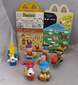 80s Mcdonald's Peanuts Happy Meal Toy Translite/マクドナルド