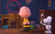 A model of a plane is shown in Charlie Brown's room. This plane is actually from one of Schulz's sons, Craig Schulz, the script writer of the movie who is a great fan of flight.