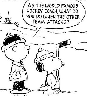 snoopy hockey cartoon
