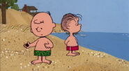 Charlie Brown and Linus at the beach