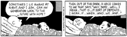 Charlie Brown and Snoopy in a comic strip from October 23, 1995