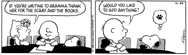 December 1990 comic strips | Peanuts Wiki | Fandom