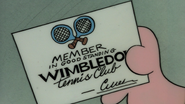 Snoopy's Tennis Club member card.