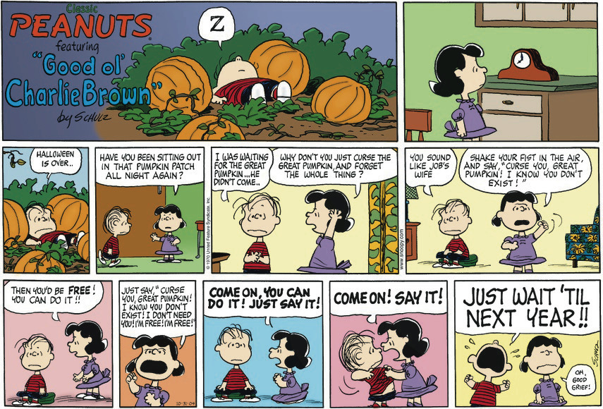 peanuts comics halloween