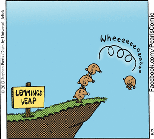 Leap of the Lemmings by DarthFar on DeviantArt