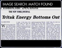 Article about Tritak Energy in the Financial section, written by James Pinter (“Risk”)