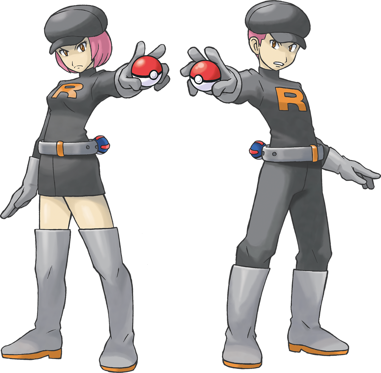 Um papel de parede de um grupo de personagens do jogo pokemon