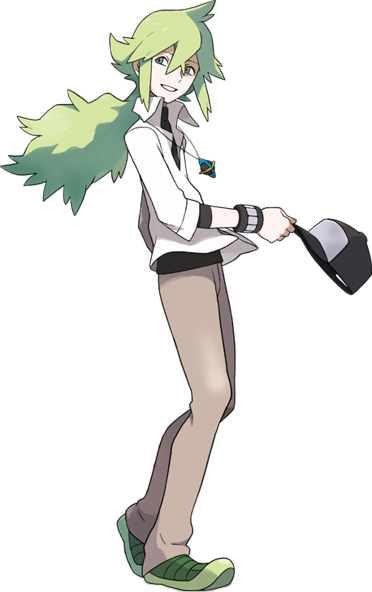 Um personagem pokémon com folhas verdes e fundo preto.