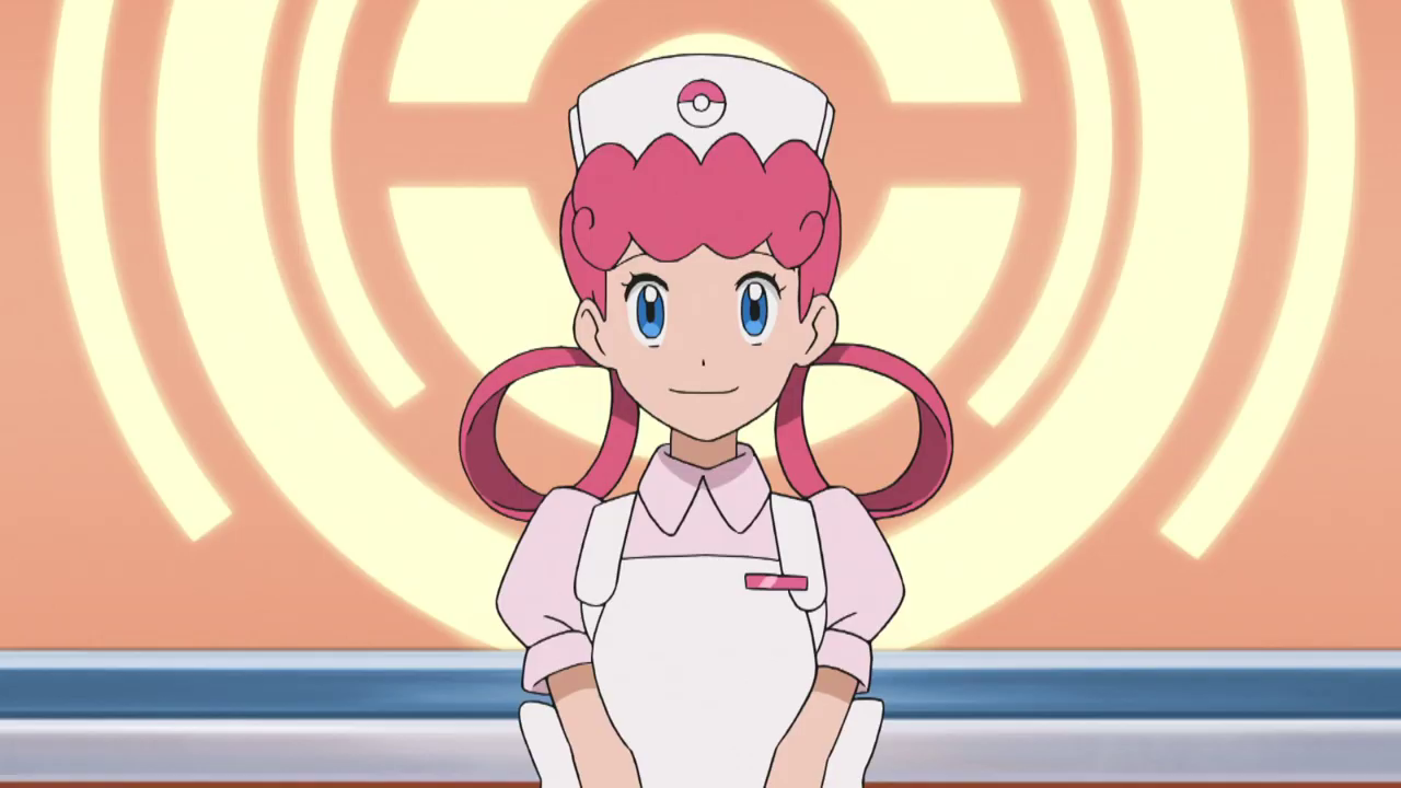 Enfermeira Joy em um Centro Pokémon