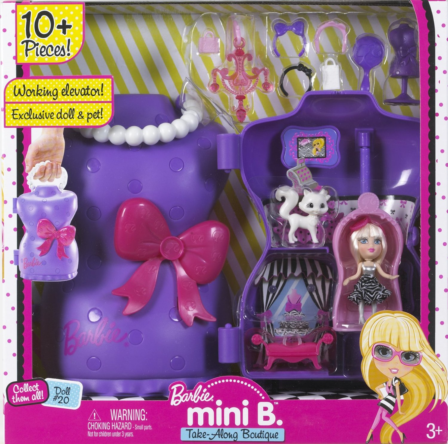 Barbie Mini B Take-Along Boutique Playset | Peek-a-boo Petites