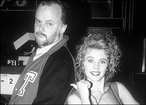 Peel with Kylie at BBC Radio One in the late 80's