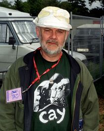 DJ John Peel during the 1999 Glastonbury Festival